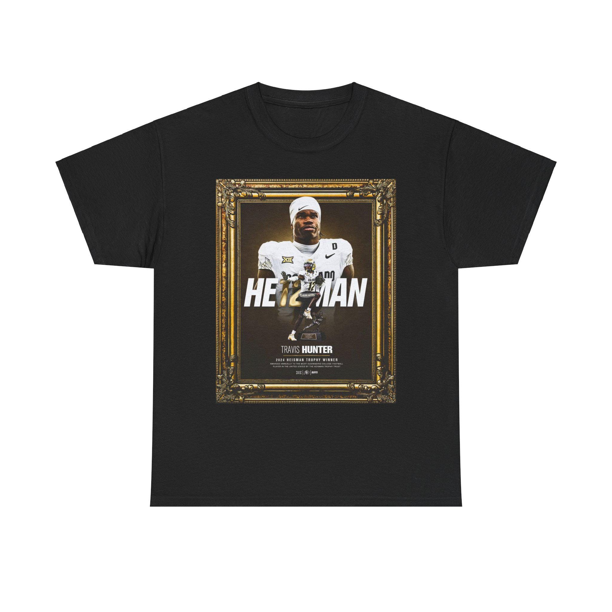 Travis Hunter 2024 Hiesman Winner T-Shirt, Sports Apparel Game Day Tee, Gifts for Football Fan